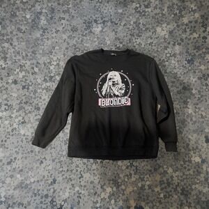 Blondie Studded sweatshirt  Size M Black Metal Tassels On Back (see Description)